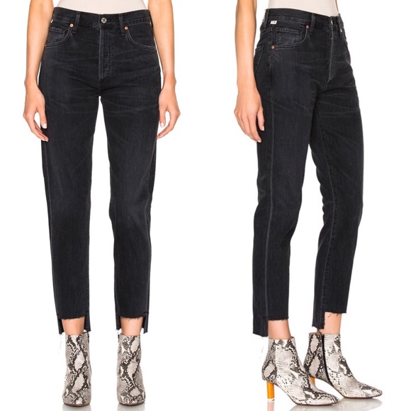Citizens Of Humanity Jeans Citizens Of Humanity Liya Lo Hem Black Jeans Poshmark